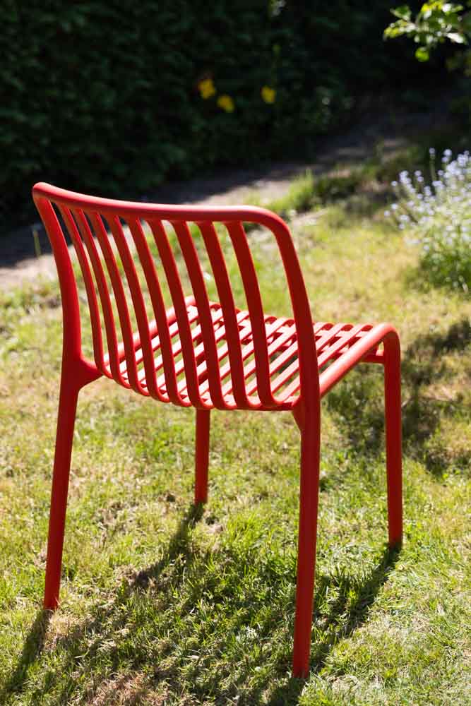 Garden Outdoor Dining Chair In Red
