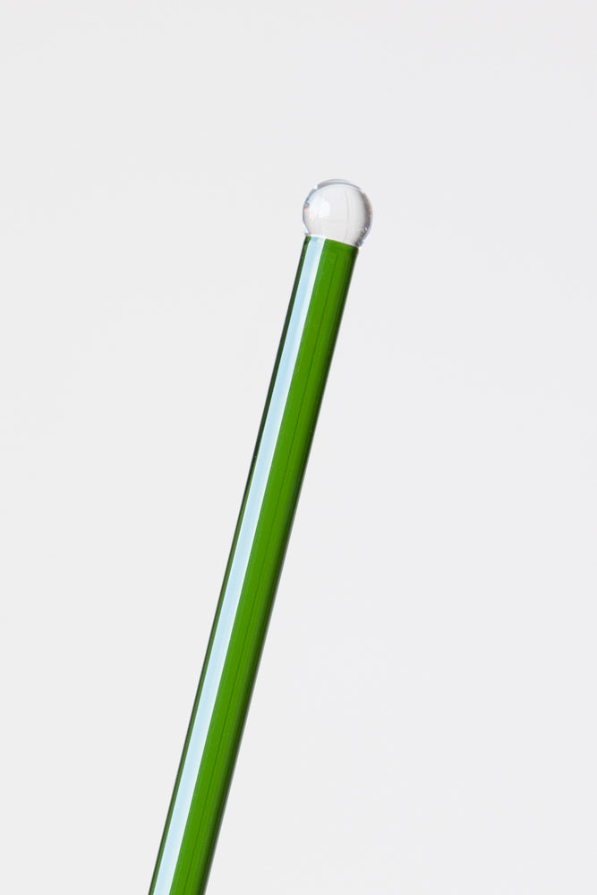 Agitateur à cocktail en verre vert