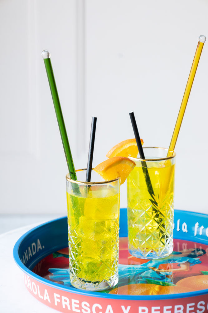 Agitateur à cocktail en verre vert