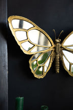 Miroir mural décoratif papillon doré