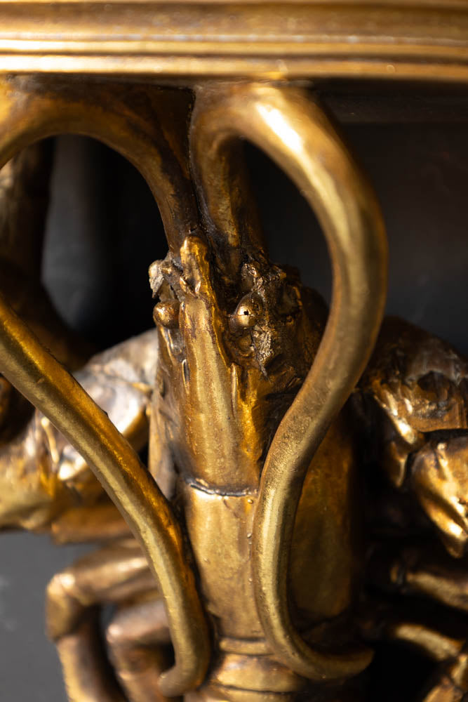 Gold-Effect Lobster Wall Shelf