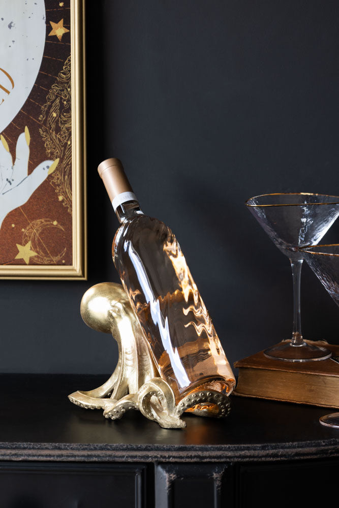Gold Octopus Wine Bottle Holder