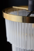 Gold Tiered Glass Easyfit Ceiling Light Shade - SECONDS