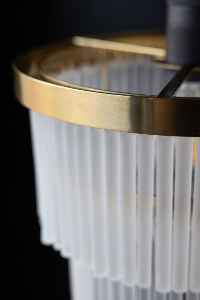 Gold Tiered Glass Easyfit Ceiling Light Shade - SECONDS