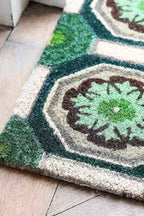 Paillasson vert à motifs florentins