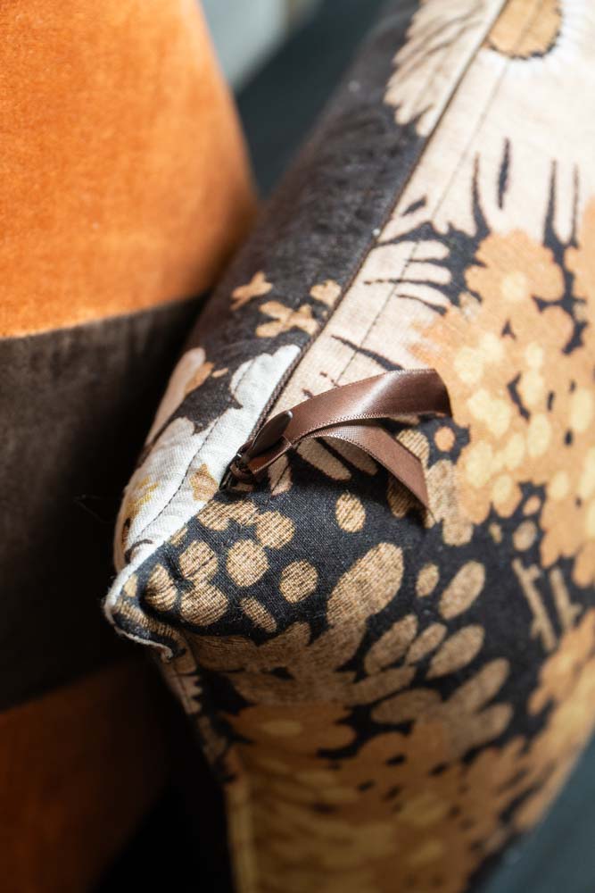 HKLIVING Dark Florals Cotton Cushion