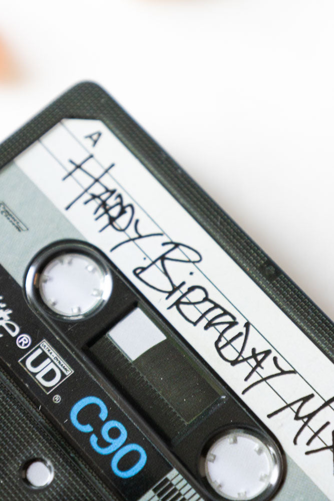 Happy Birthday Cassette Tape Storage Tin