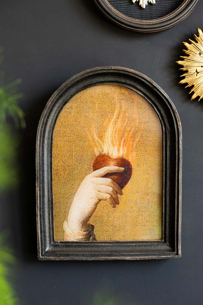 Heart On Fire Framed Wall Art