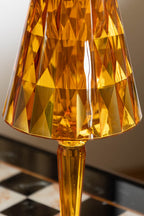 Rechargeable Jewelled Orange Dimmable Table Lamp