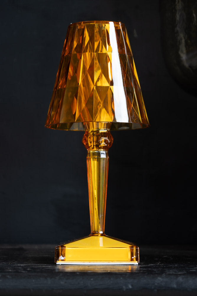 Rechargeable Jewelled Orange Dimmable Table Lamp