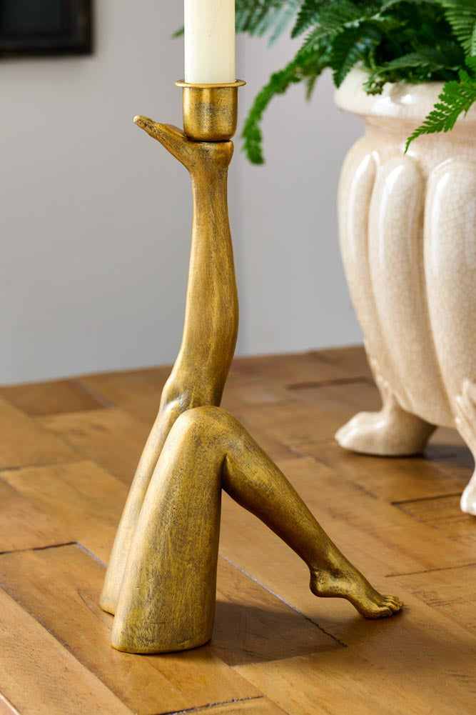 Bougeoir Kick Gold Leg