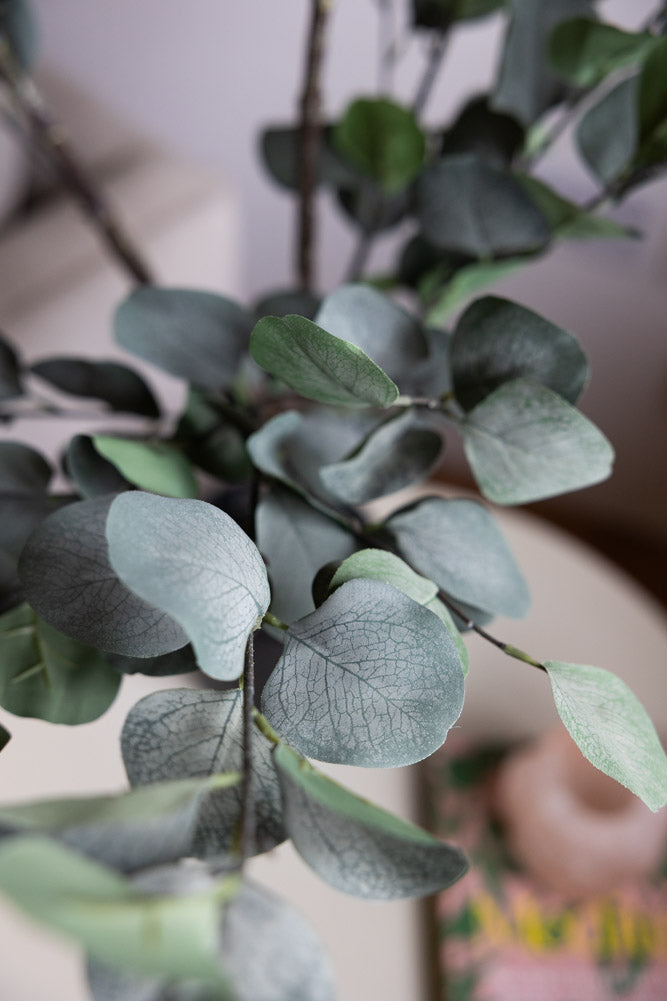 Grande plante d'eucalyptus artificiel en pot
