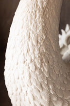 Large White Faux Swan Head Wall Art