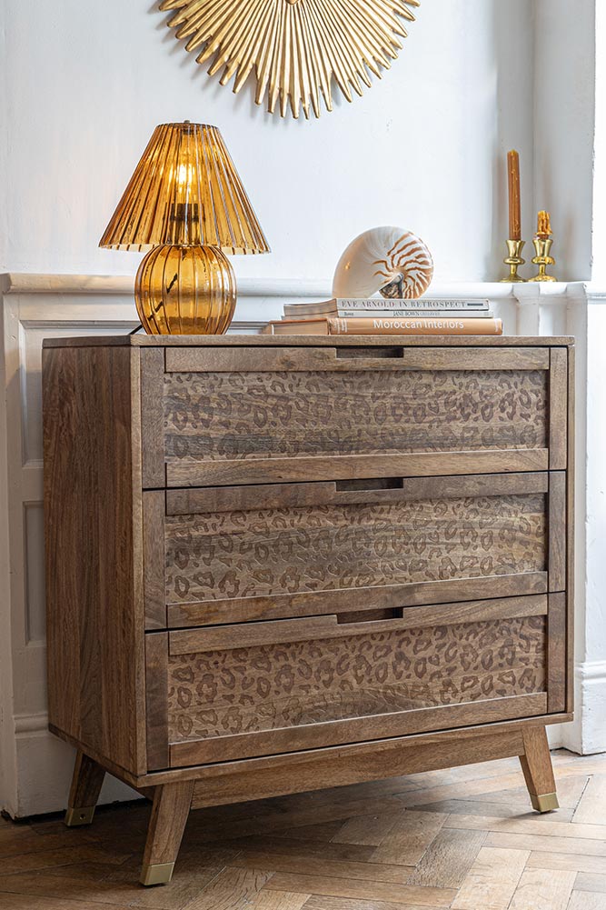 Commode à imprimé léopard