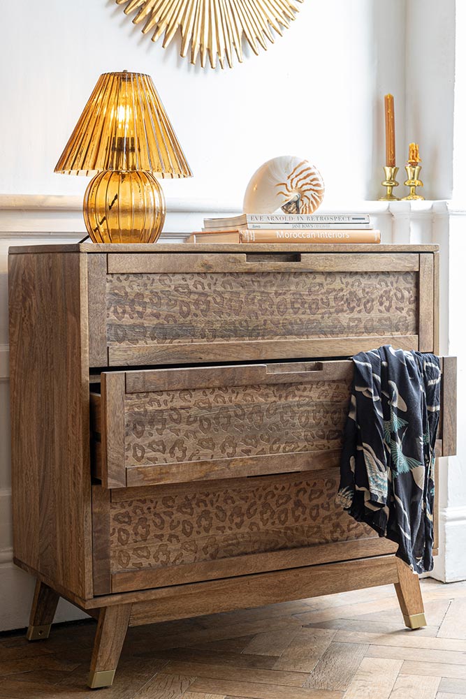 Commode à imprimé léopard