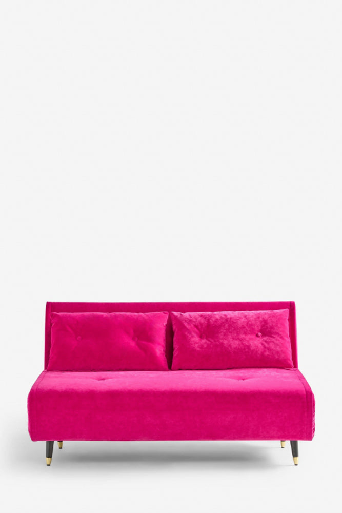 Mabel Large 2 Seater Sofa Bed in Luxe Needlecord Velvet Harry's Pink