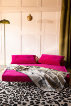 Mabel Large 2 Seater Sofa Bed in Luxe Needlecord Velvet Harry's Pink