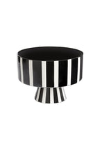 Black & White Striped Footed Bowl