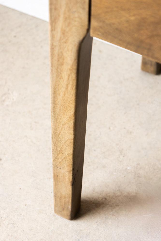 Natural Wooden Bedside Table