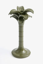 Bougeoir palmier vert olive