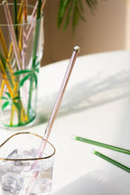 Agitateur à cocktail en verre rose