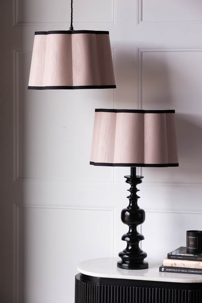 Blush Pink Scalloped Lampshade