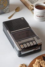 Retro Cassette Recorder Storage Tin