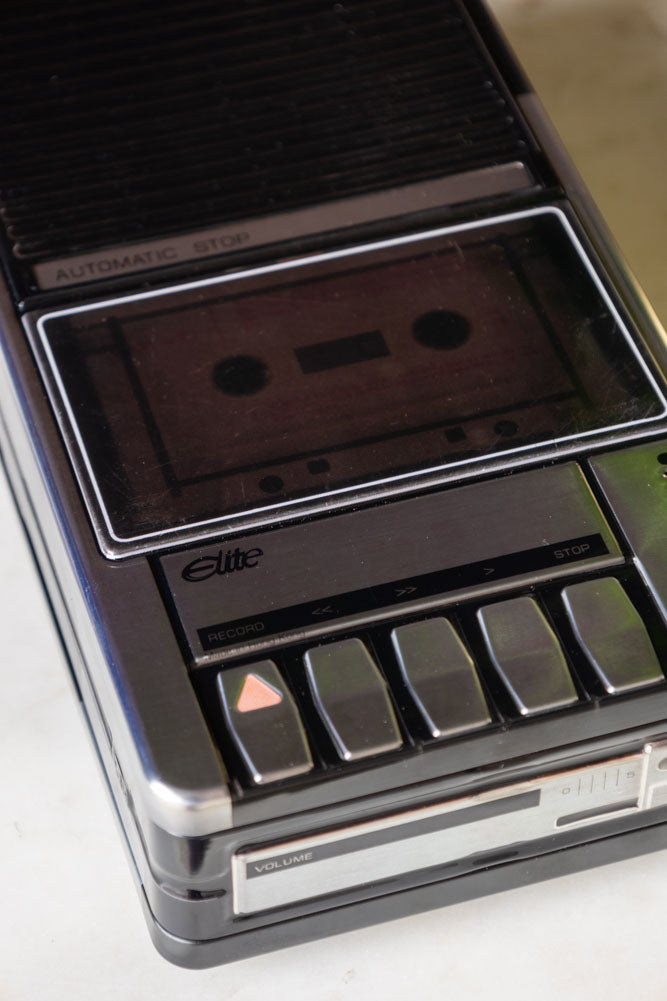 Retro Cassette Recorder Storage Tin
