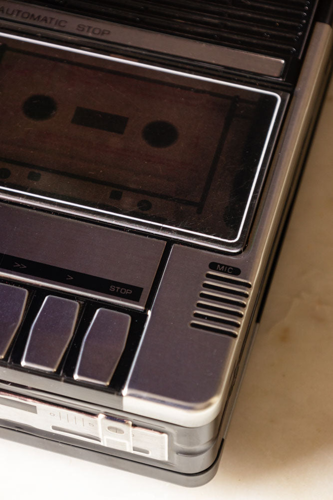 Retro Cassette Recorder Storage Tin