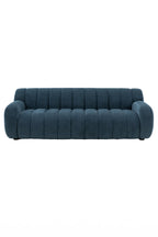 Beautiful Blue Roll Back 3-Seater Sofa