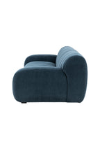Beautiful Blue Roll Back 3-Seater Sofa