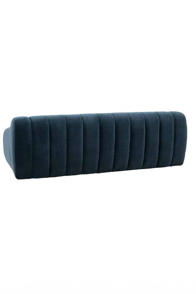 Beautiful Blue Roll Back 3-Seater Sofa