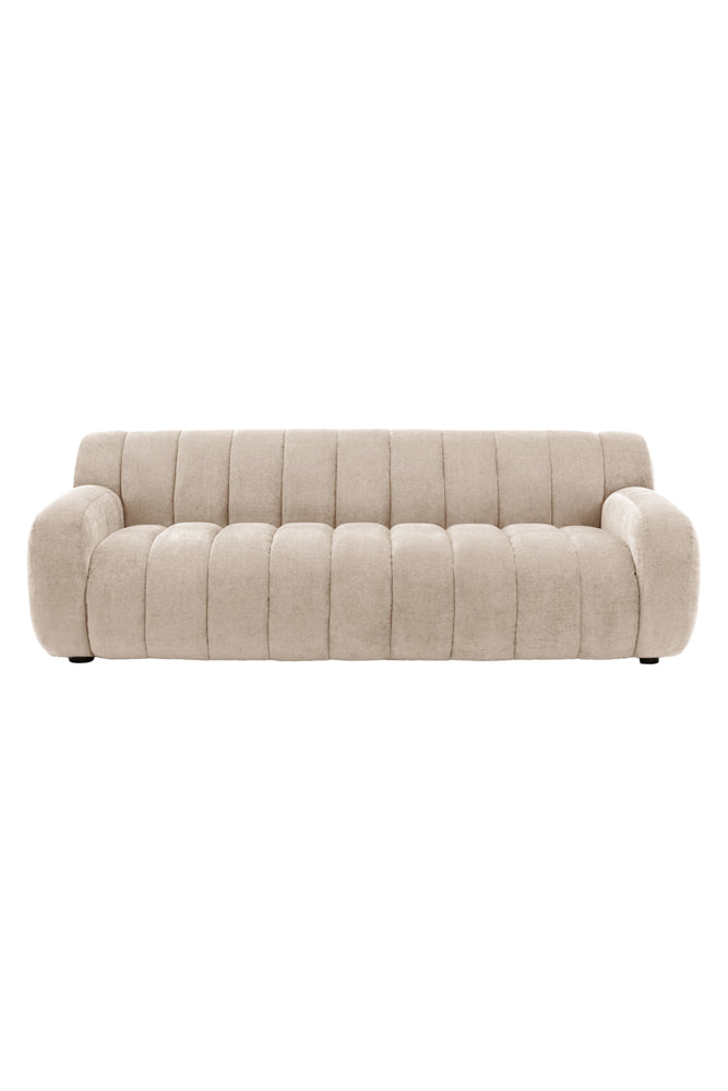 Cream Roll Back 3-Seater Sofa