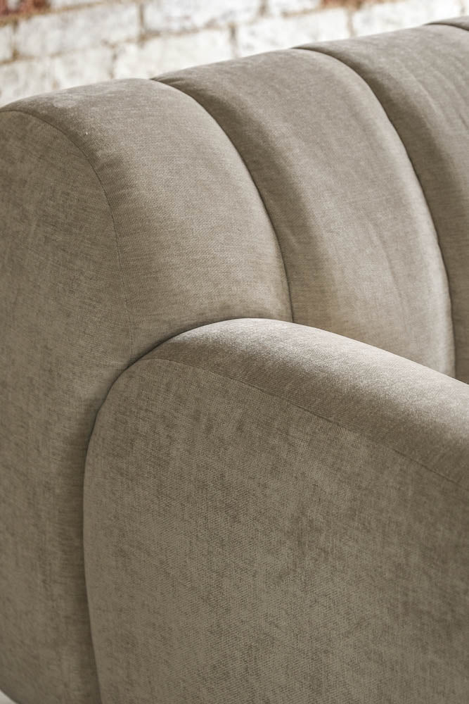 Cream Roll Back 3-Seater Sofa