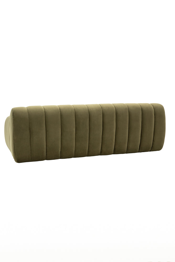 Moss Green Roll Back 3-Seater Sofa