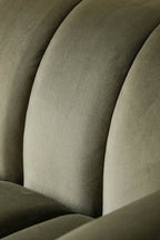 Moss Green Roll Back 3-Seater Sofa
