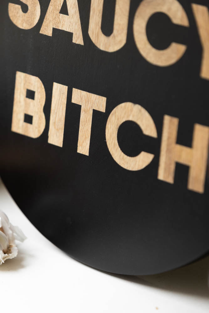 Saucy Bitch Mango Wooden Serving Board