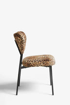 Set Of 2 Dining Chairs In Leopard Print Velvet