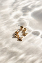 Set Of 6 Gold & Crystal Stud Earrings