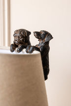 Set of 2 Small Climbing Dog Decorations