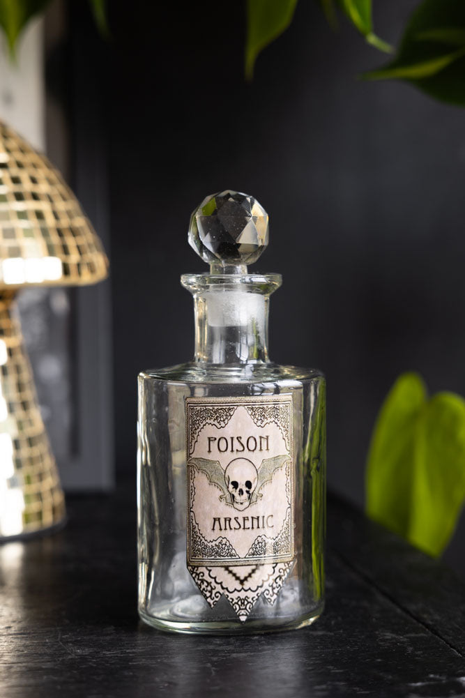 Set of 3 Apothecary-Style Poison Decanter Bottles