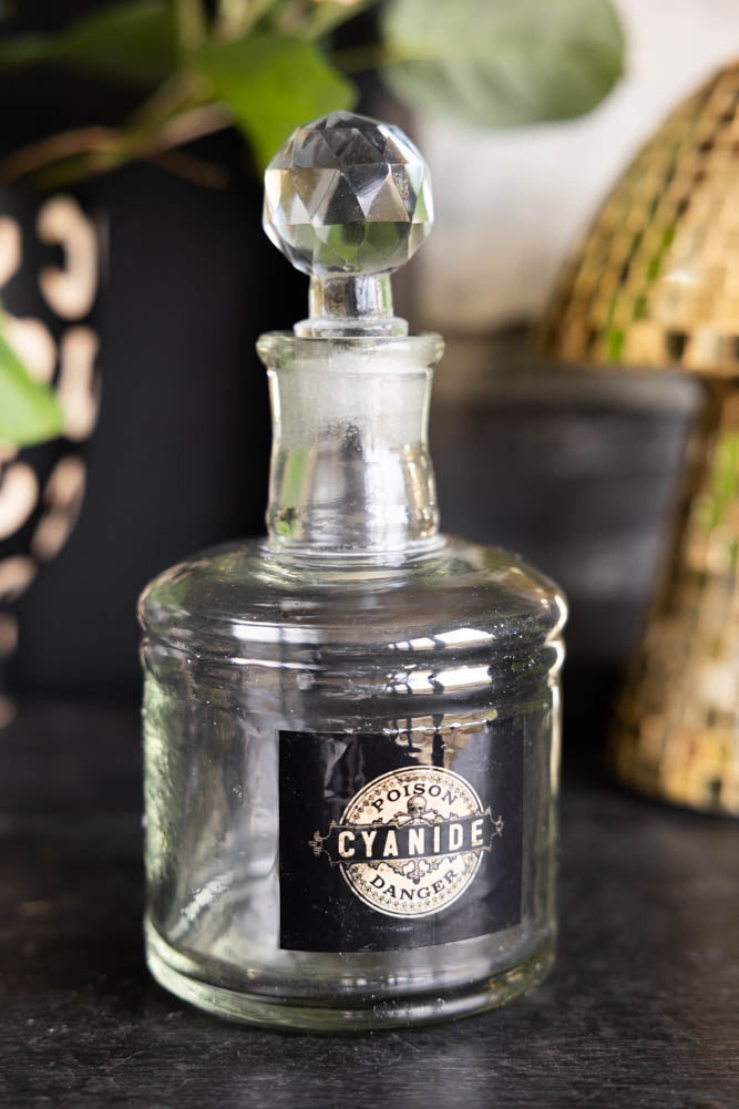 Set of 3 Apothecary-Style Poison Decanter Bottles
