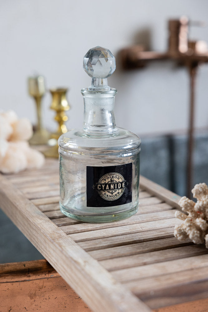 Set of 3 Apothecary-Style Poison Decanter Bottles