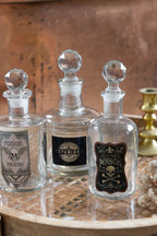 Set of 3 Apothecary-Style Poison Decanter Bottles