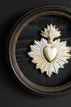 Silver Antiqued Style Milagro Heart Wall Decor
