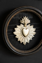 Silver Antiqued Style Milagro Heart Wall Decor