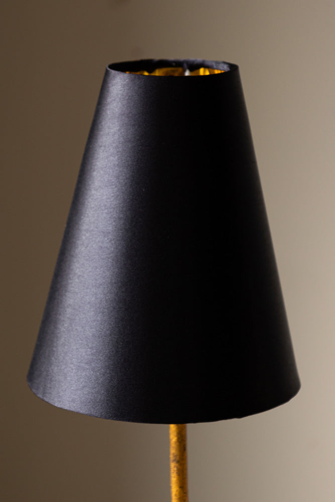 Sleek Black & Gold Double Shade Floor Lamp