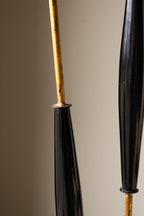 Sleek Black & Gold Double Shade Floor Lamp