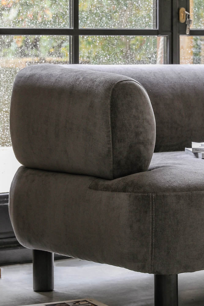 Contemporary Grey 3-Seater Sofa