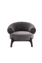 Beautiful Curved Grey Accent Armchair